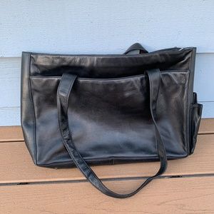 Danier Black Genuine Leather Tote Bag